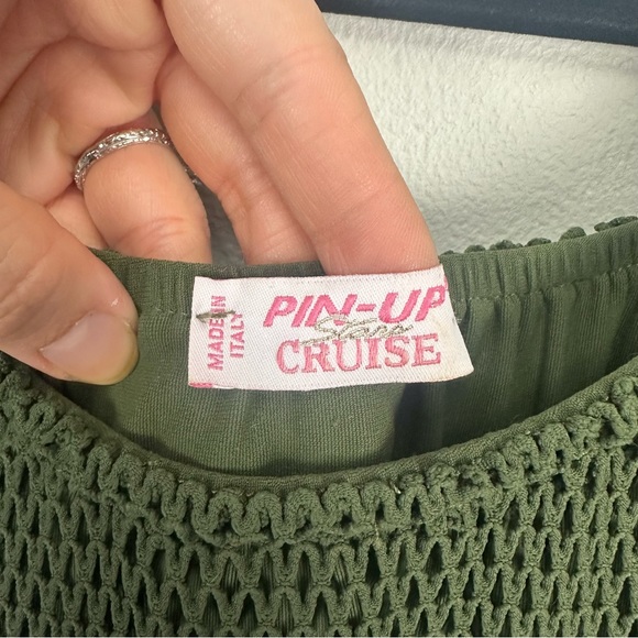 Pin-Up Stars Cruise Mesh Ruffle Hem Swim Coverup Dress - Picture 3 of 9